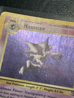 Pokemon TCG Haunter Fossil Unlimited 1999 6/62 Holo Rare MP Vintage WOTC - Image 2