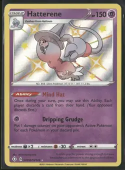 Hatterene SV056/SV122 Shiny Rare Shining Fates Shiny Vault Pokemon Holo NM - Image 1