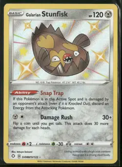 Galarian Stunfisk SV088/SV122 Shining Fates Shiny Vault Pokemon Holo NM - Image 1