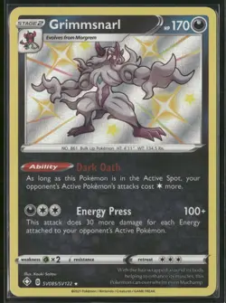 Grimmsnarl SV085/SV122 Shiny Rare Shining Fates Shiny Vault Pokemon Holo NM - Image 1