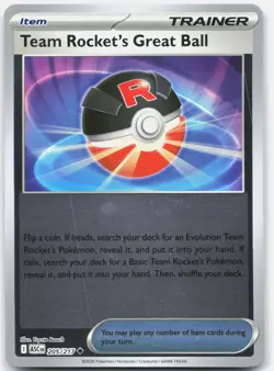 Team Rocket's Great Ball 205/217 Ascended Heroes Pokemon Reverse Holo NM - Image 1