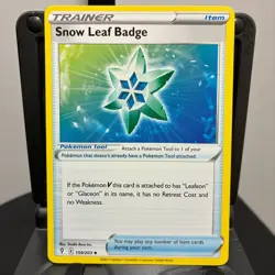 Snow Leaf Badge - 159/203 - Pokemon Evolving Skies 2021 - Uncommon Card NM - Image 1