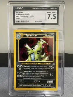 Tyranitar 12/75 Neo Discovery Holo Pokemon 2001 TCG CGC 7.5 - Image 1