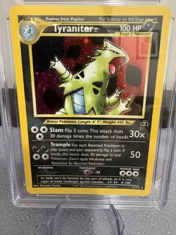 Tyranitar 12/75 Neo Discovery Holo Pokemon 2001 TCG CGC 7.5 - Image 2