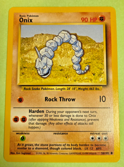 Pokemon WOTC Base Set Onix 56/102 Common Lp - Image 1