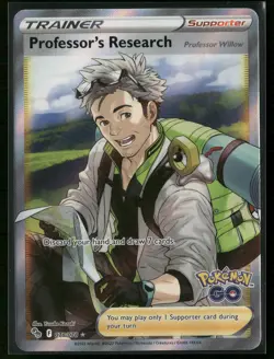 Professor's Research (Full Art) Ultra Rare Pokemon GO 078/078 NM - Image 1