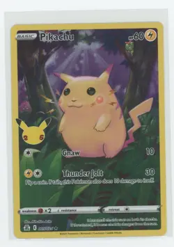 2021 POKEMON 25H ANNIVERSARY CELEBRATIONS PIKACHU 005/025 HOLO RARE - Image 1