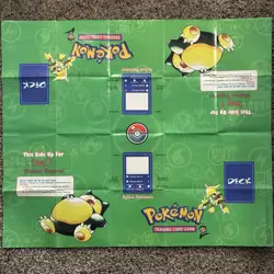 Vintage Pokemon Play Mat Poster, WOTC 1999-2000 Base Set 2, Used Good Condition - Image 1