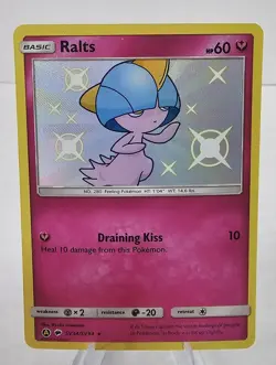 Pokemon Ralts SV34/SV94 Holo Shiny Holo Hidden Fates Shiny Vault Sun & Moon - Image 1