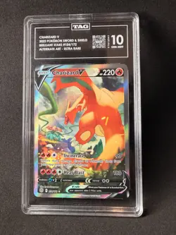 Charizard V #154 TAG 10 • Pokemon Brilliant Stars Alt Art (21st Ranked GEM 10) - Image 1