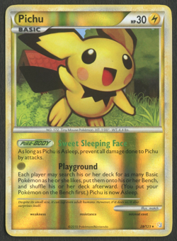 Pokemon TCG: Pichu 28/123 Heartgold & Soulsilver Reverse Holo - Image 1