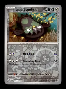 Sv09: Journey Together Pokemon TCG Galarian Stunfisk Reverse Holo - Image 1