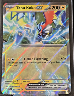 Tapu Koko ex 051/159 Double Rare Holo Journey Together Pokemon TCG - Image 1