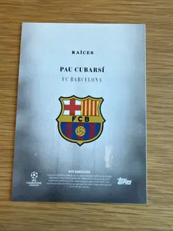 Topps Simplicidad Simplicity 2026 Pau Cubarsi Barcelona Raices Roots Card - Image 2