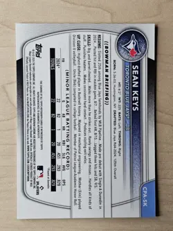 Sean Keys 2025 Bowman Chrome True Gold Refractor Auto /50 (See Description) - Image 4
