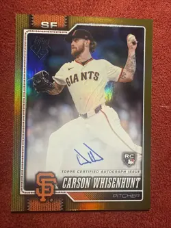 2026 Topps Series 2 Carson Whisenhunt Flagship Real One Auto Gold Foil /50 - Image 1
