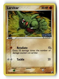 Pokemon Card Larvitar LP Unseen Forces Reverse Holo Common 61/115 - Image 1