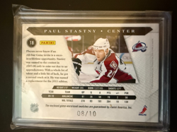 2010-11 Panini Luxury Suite Prime Jersey and Patch Gold Paul Stastny 8/10 - Image 2