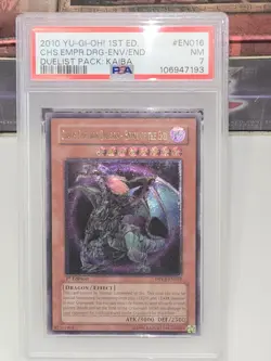 Yugioh Chaos Emperor Dragon, Envoy of the End, 1st ED ULTIMATE RARE - PSA 7 NM - Image 2