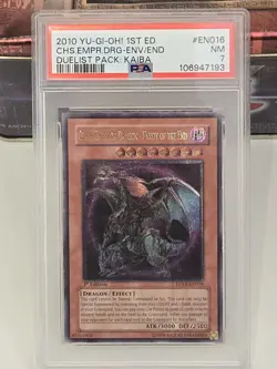Yugioh Chaos Emperor Dragon, Envoy of the End, 1st ED ULTIMATE RARE - PSA 7 NM - Image 3