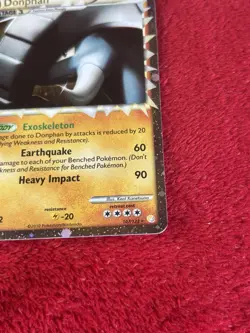 Donphan (Prime) 107/123 Heartgold & Soulsilver Holo Pokemon Card Played - Image 3