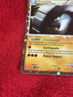 Donphan (Prime) 107/123 Heartgold & Soulsilver Holo Pokemon Card Played - Image 4