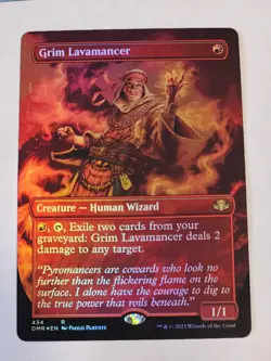 MTG - Grim Lavamancer FOIL Borderless - Dominaria Remastered - Image 1