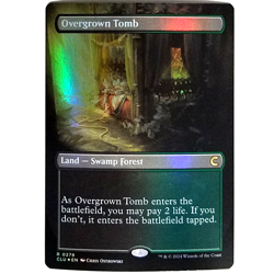 Overgrown Tomb Foil Borderless CLU MTG M/NM Shock Dual Land Swamp Forest Rare - Image 1