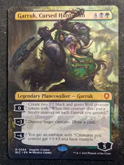 Garruk, Cursed Huntsman - Borderless - Commander Bloomburrow (MTG) - Image 1