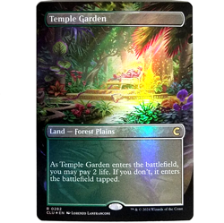 Temple Garden Foil CLU MTG M/NM Shock Dual Land Forest Plains Rare Green White - Image 1