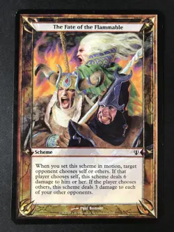 MTG Archenemy #13 The Fate of the Flammable (Oversize) 3.5x5" HP (Dirt and Dust) - Image 1