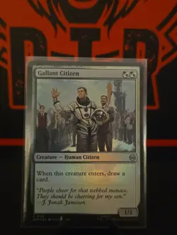 NM Foil Gallant Citizen, MTG, Marvel's Spider-Man, Magic the Gathering, 129 - Image 1