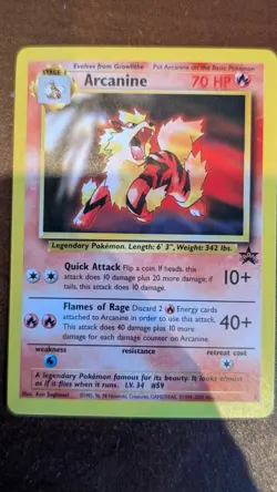 Arcanine - Black Star Promo 6 Vintage Pokemon Card TCG WOTC NM/MINT - Image 1