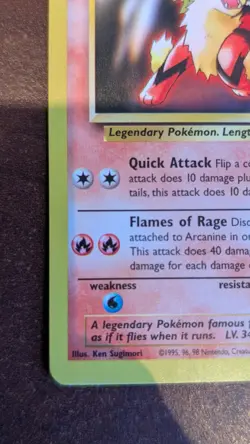 Arcanine - Black Star Promo 6 Vintage Pokemon Card TCG WOTC NM/MINT - Image 4