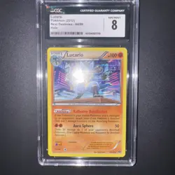 2012 POKEMON BLACK & WHITE NEXT DESTINIES #64 LUCARIO-HOLO FOIL 8 - Image 2