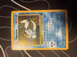 Pokemon TCG Vaporeon Holo Rare Unlimited Card 12/64 Jungle - Image 1