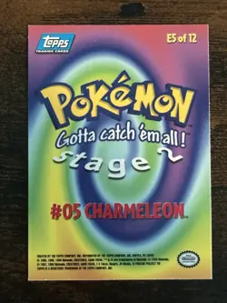 Charmeleon Holo E5/12 Pokemon Topps Blue Label LP - Image 4