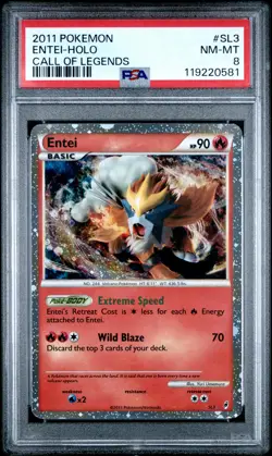 2011 POKEMON CALL OF LEGENDS #SL3 ENTEI-HOLO PSA 8 - Image 1