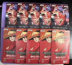 One Piece TCG English OP-16 & OP-13 The Time of Battle Booster Sleeved Pack x10 - Image 2