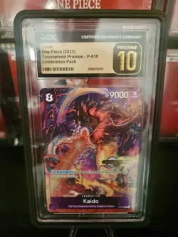 2023 One Piece Tournament Promo P-010 Celebration Pack Kaido CGC 10 PRISTINE - Image 1