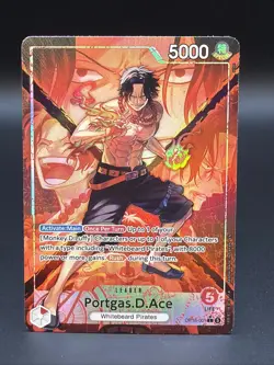 Portgas D Ace Alt Art Leader OP16-001 Time of Battle ENGLISH - Image 1