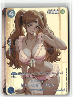 CHARLOTTE PUDDING ONE PIECE Holographic Art Goddess Story Anime Collectible Card - Image 1