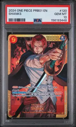 PSA 10 Shanks One Piece The Best Premium Booster PRB01 Secret Rare OP01-120 ✨🔥 - Image 1