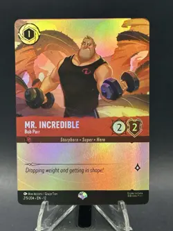 Disney Lorcana Mr. Incredible-Bob Parr 215/204 Foil Character Card English - Image 1