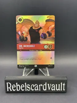 Disney Lorcana Mr. Incredible-Bob Parr 215/204 Foil Character Card English - Image 2