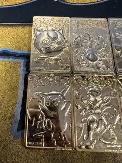 Pokemon Set of 6 Burger King 23k Gold Plated Cards - Pikachu, Charizard, Mewtwo - Image 2
