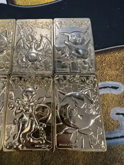 Pokemon Set of 6 Burger King 23k Gold Plated Cards - Pikachu, Charizard, Mewtwo - Image 3