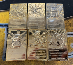 Pokemon Set of 6 Burger King 23k Gold Plated Cards - Pikachu, Charizard, Mewtwo - Image 4