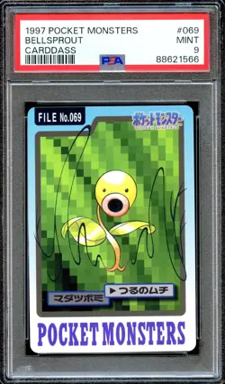 PSA 9 Bellsprout #069 Bandai Carddass 1997 Japanese Pokemon Card MINT - Image 1