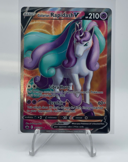 Pokemon TCG Galarian Rapidash V (Full Art) 167/198 Swsh06: chilling reign MINT - Image 1